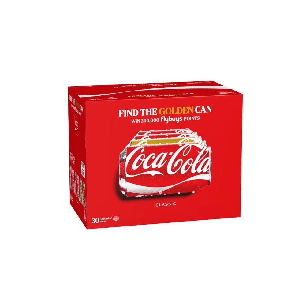 Coca-Cola Classic Soft Drink Multipack Cans 375ml 30pk