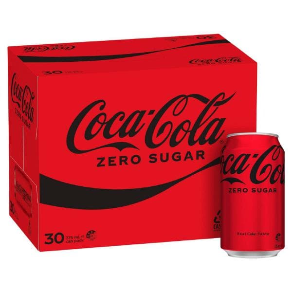 Coca-Cola Zero Sugar Soft Drink Can 375ml