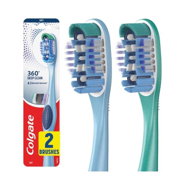 Colgate 360 Deep Clean Soft Toothbrush | 2 Pack