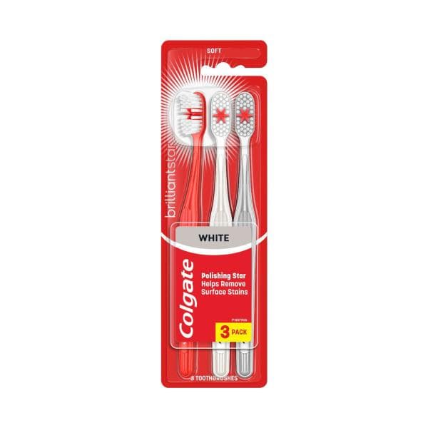 Colgate Brilliant Star White Toothbrush Soft | 3 Pack