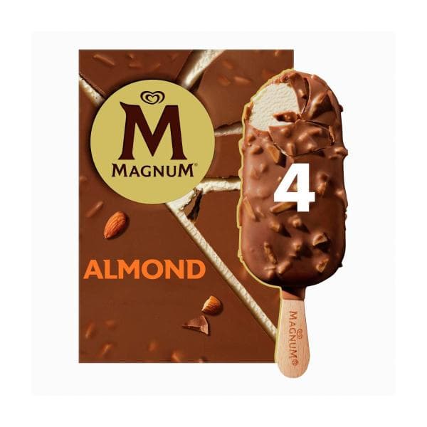 Magnum Almond Ice Cream Sticks 4 Pack | 400mL
