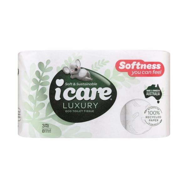 icare 100% Recycled 3 Ply Toilet Tissue