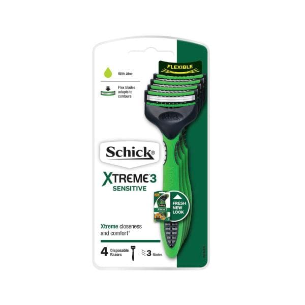 Schick Mens Razor Disposable Xtreme 3 Sensitive