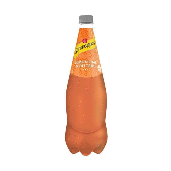 Schweppes Lemon Lime Bitters Soft Drink Glass Bottle