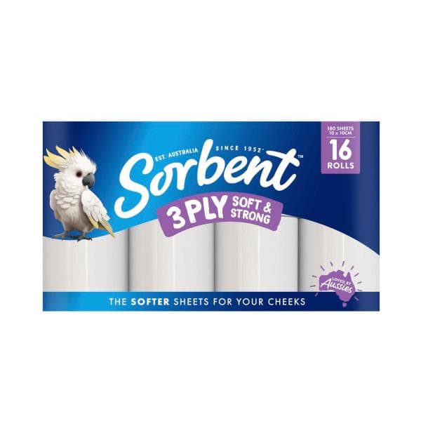 Sorbent Soft & Strong 3 Ply Toilet Paper