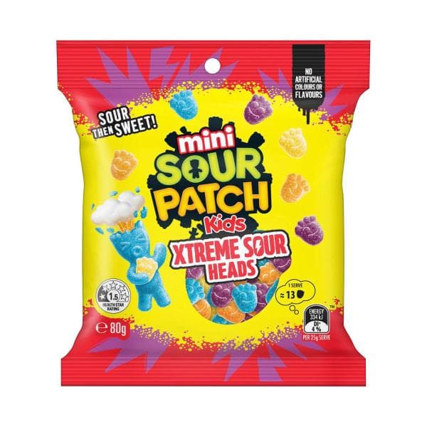 Sour Patch Kids Mini Xtreme Sour Heads Lollies